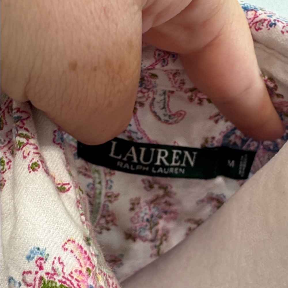 [Lauren Ralph Lauren] Paisley Pajama Shirt - Size Medium - Picture 2 of 4